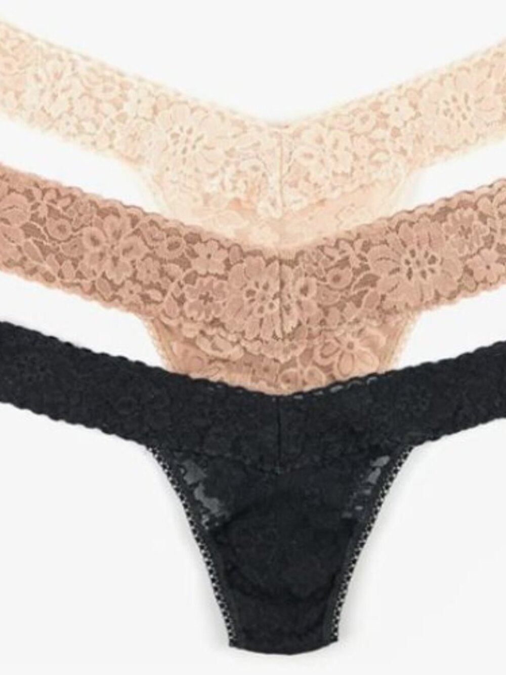 hanky panky - Daily Lace Low Rise Thongs Women | 3 pack | Comfortable Seamless